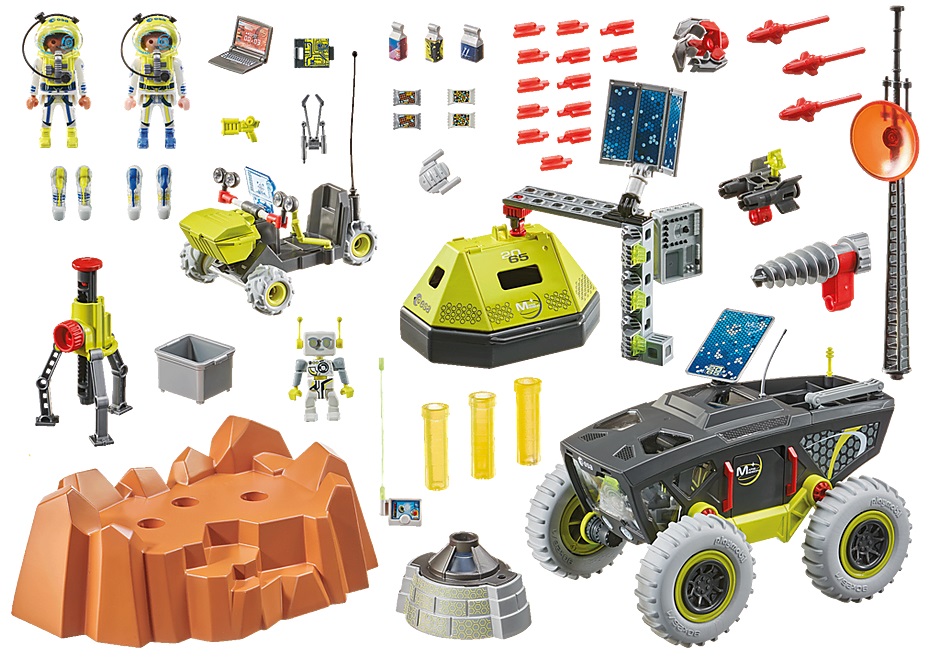Playmobil space mars research vehicle with interchangeable attachments