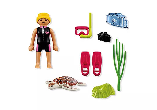 Special Plus : Diver with Turtle