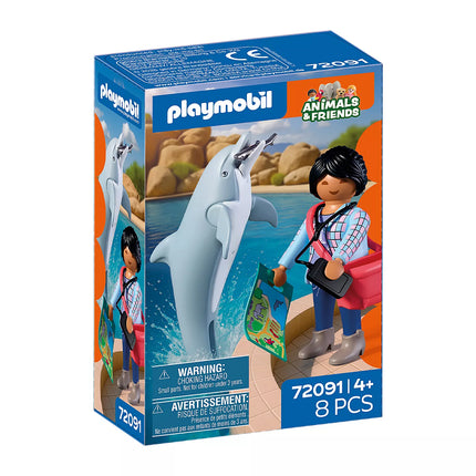 Zoo: Dolphin and Visitor