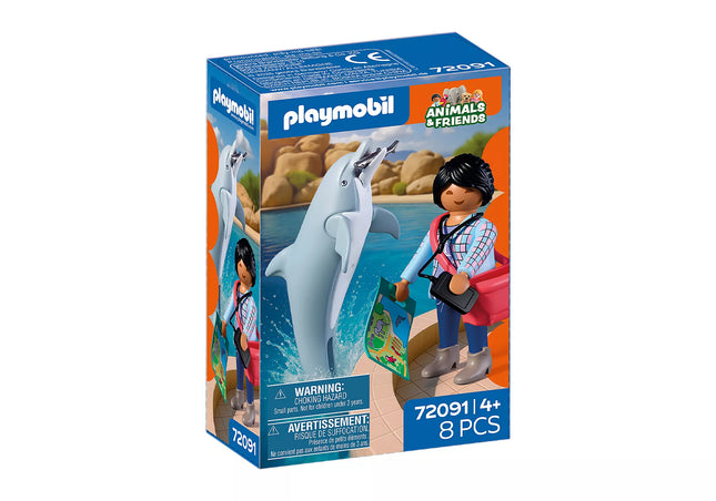 Zoo: Dolphin and Visitor