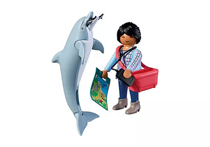 Zoo: Dolphin and Visitor