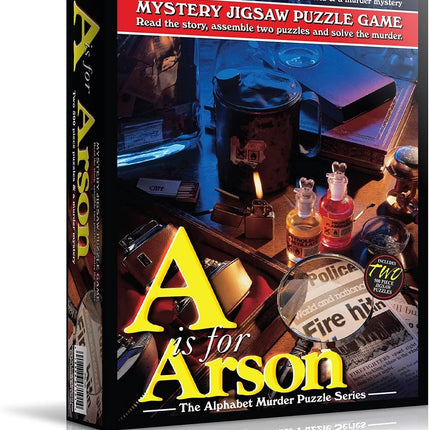 A is for Arson Mystery Jigsaw Puzzle. 500Pc x 2