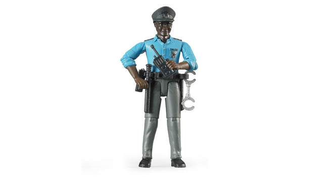 Policeman, dark skin, acc