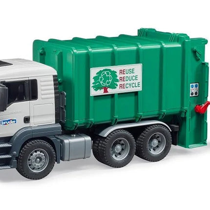 MAN TGS Rear Loading Garbage Truck Green