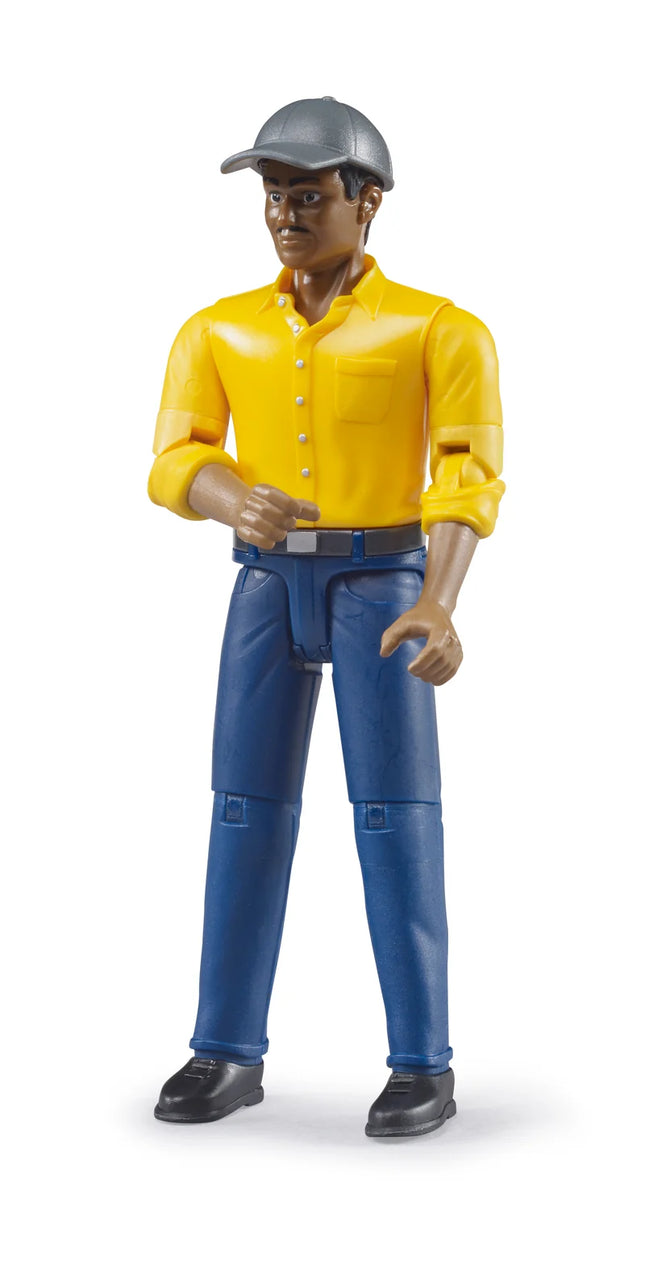 Construction Worker, Medium Skin Tone and Blue Pants
