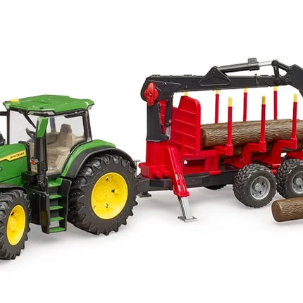 John Deere 7R 350 Logging Trailer, Crane and Logs