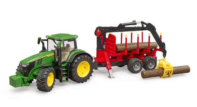 John Deere 7R 350 Logging Trailer, Crane and Logs