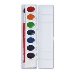 Paint, 8 Half Pan Watercolors,1 Brush 12/ 144