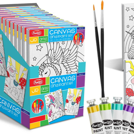 Jr Artist Canvas and Paint Set - Unicorn/Llama