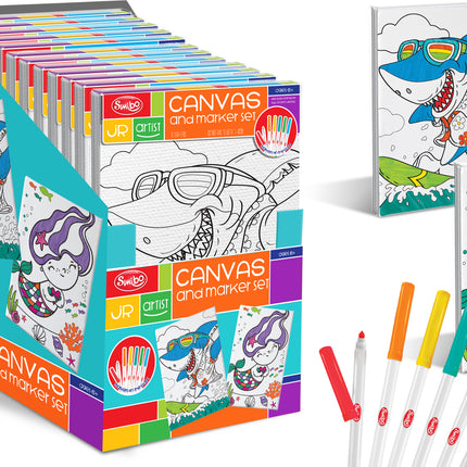Jr Artist Canvas and Paint Set - Shark/Mermaid