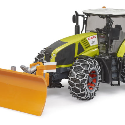Claas Axion 950 With Snow Chains And Plow