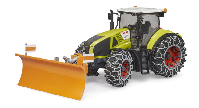 Claas Axion 950 With Snow Chains And Plow