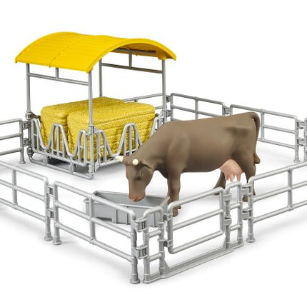 Hay Rack with Fences and Trough