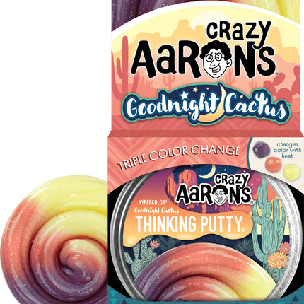 Goodnight Cactus - 4" Full Size Thinking Putty Tin
