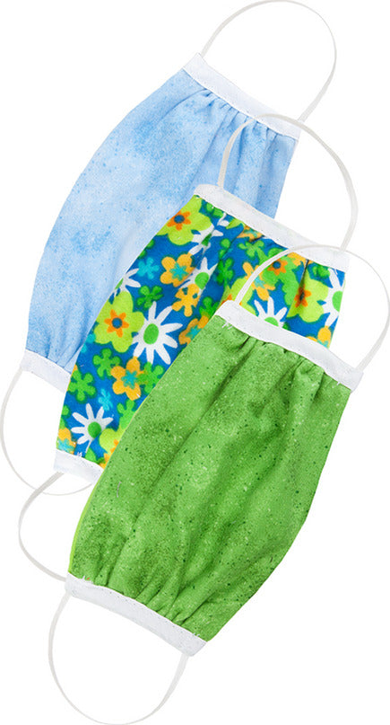 3 Pack Protective Face Masks Flowers