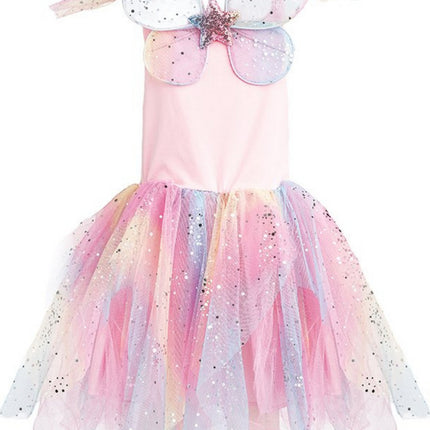 Rainbow Fairy Dress & Wings (Size 5-6)