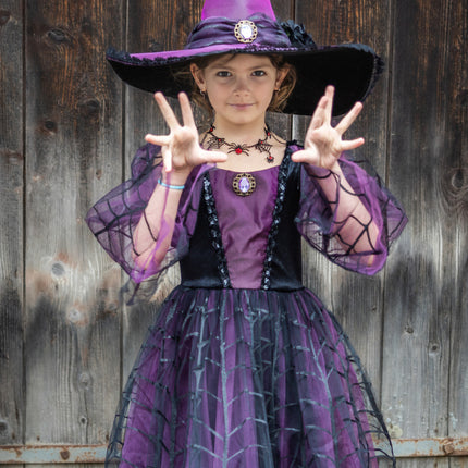 Amethyst the Spider Witch Dress with Hat (Size 5-6)