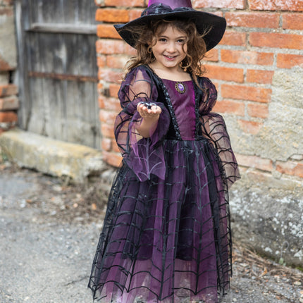 Amethyst the Spider Witch Dress with Hat (Size 5-6)