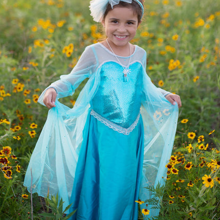 Ice Queen Dress With Cape (Size 3-4)