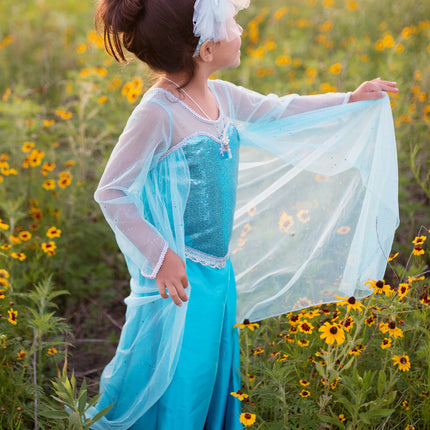 Ice Queen Dress With Cape (Size 3-4)