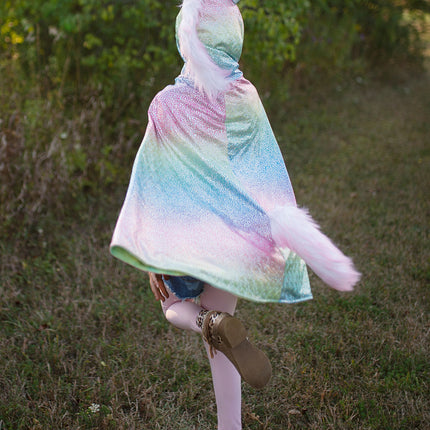 Rainbow Reversible Unicorn Dragon Cape