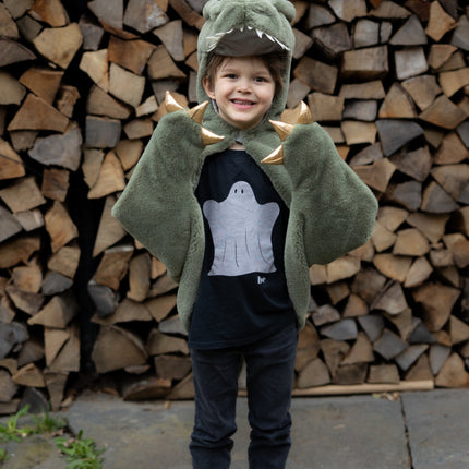 Green T-Rex Cuddle Cape (Size 3-4)