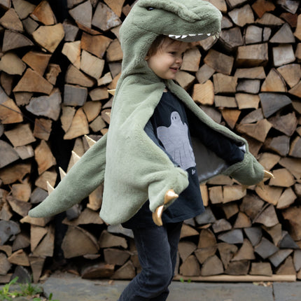 Green T-Rex Cuddle Cape (Size 3-4)