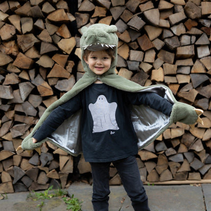 Green T-Rex Cuddle Cape (Size 3-4)