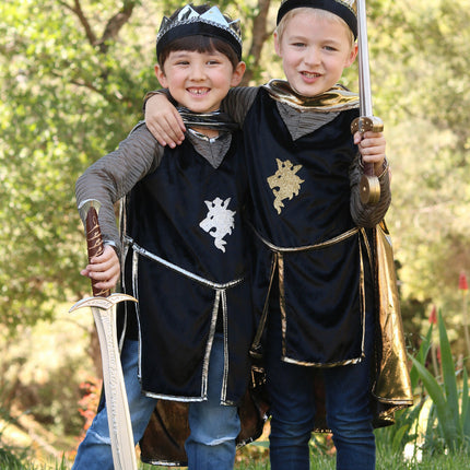 Silver Knight Set with Tunic, Cape and Crown (Size 5/6)