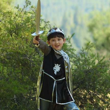 Silver Knight Set with Tunic, Cape and Crown (Size 5/6)