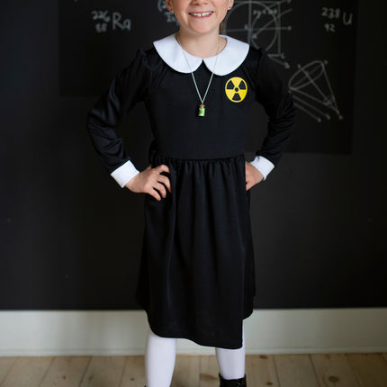 Marie The Scientist Set, Dress, Lab Coat & Necklace (Size 5-6)