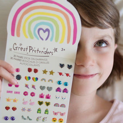 Rainbow Love Sticker Earrings