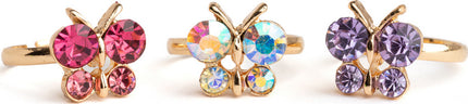 Boutique Butterfly Gem Rings