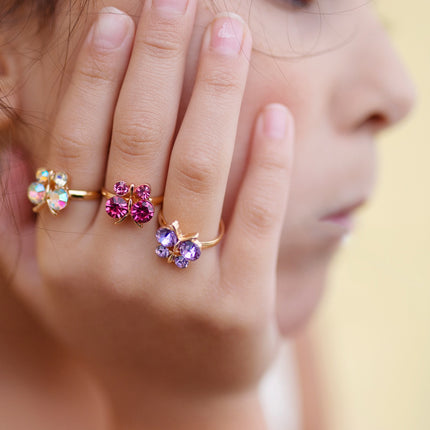 Boutique Butterfly Gem Rings