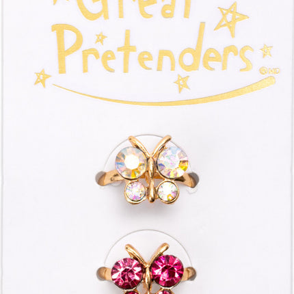 Boutique Butterfly Gem Rings
