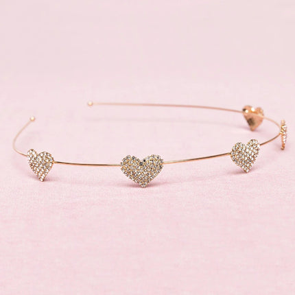 Boutique Rhinestone Heart Headband