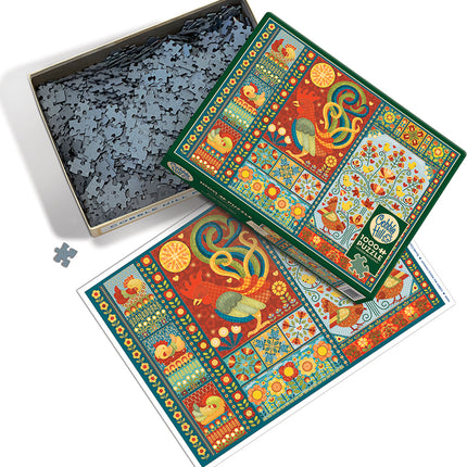 Scandi Chicken Quilt puzzle (1000 pc)