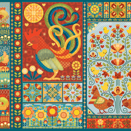 Scandi Chicken Quilt puzzle (1000 pc)