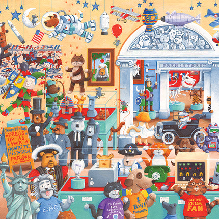Cats and Dogs Museum - family puzzle (350 pc)