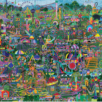 1000-pc Puzzle - Amusements of The World