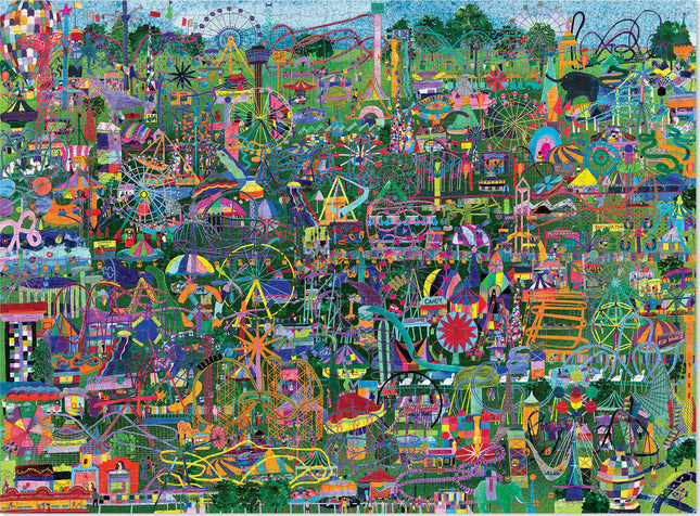 1000-pc Puzzle - Amusements of The World