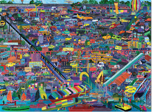 1000-pc Puzzle - Transportation of The World