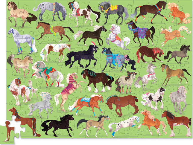 100-pc 36 Puzzle - Horses