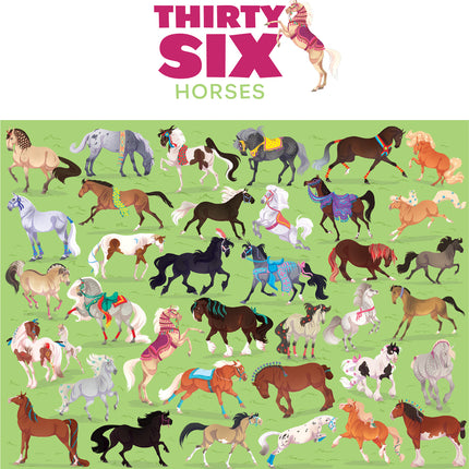100-pc 36 Puzzle - Horses