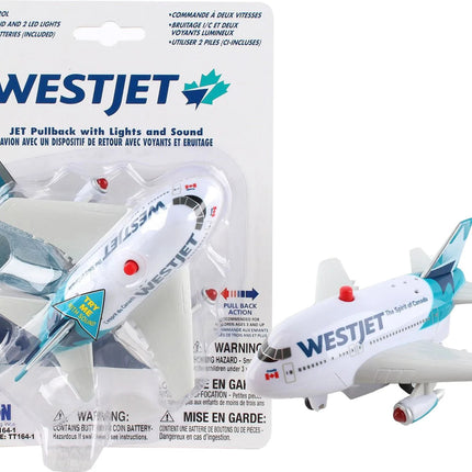 Westjet Pullback with Light and Sound New Livery