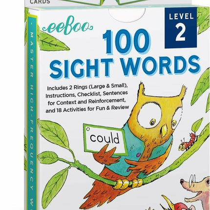 100 Sight Words Level 2 Literacy Flash Cards