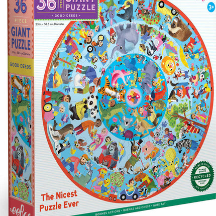 Good Deeds 36 Piece Giant Round Puzzle