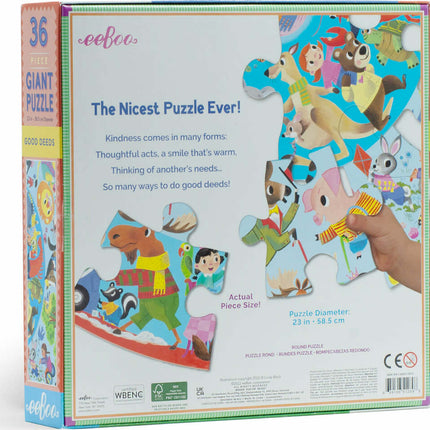 Good Deeds 36 Piece Giant Round Puzzle