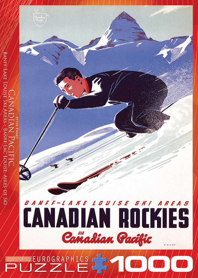 Banff Lake Louise Ski Areas By Peter Ewart 1000-piece Puzzle