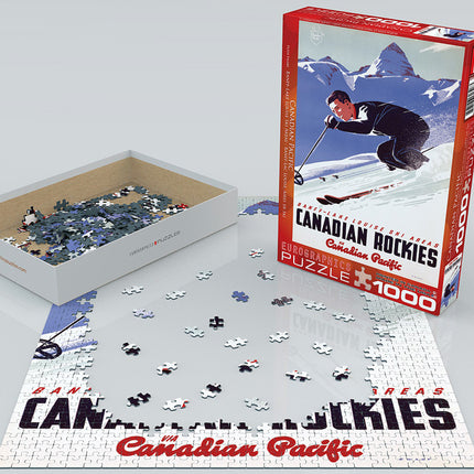 Banff Lake Louise Ski Areas By Peter Ewart 1000-piece Puzzle